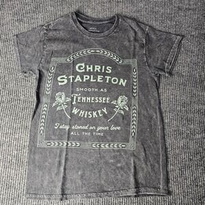 Chris Stapleton Shirt Mens Small Gray Tennessee Whiskey Graphic Tee Music